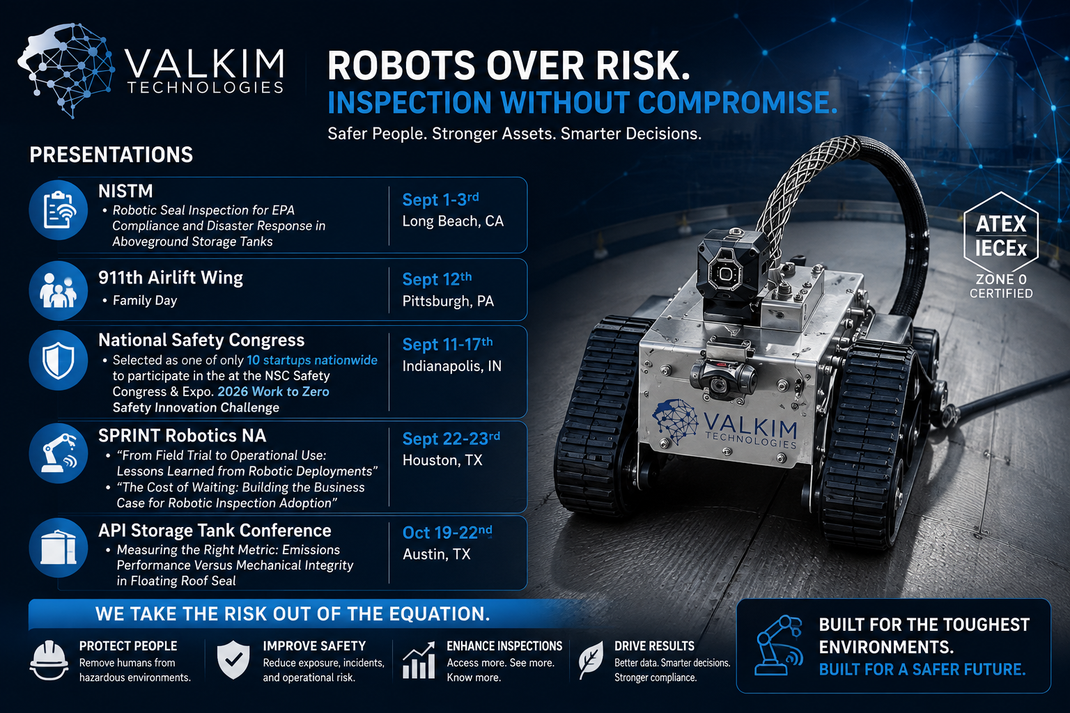 Valkim Technologies upcoming presentations, events, and focus areas